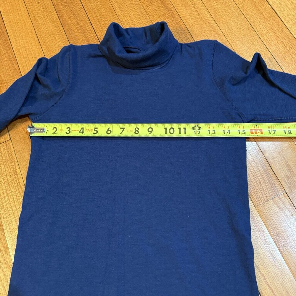 Athleta Foresthill Ascent Wool Blend Turtleneck Top Womens XS Blue Capsule EUC - Picture 6 of 10